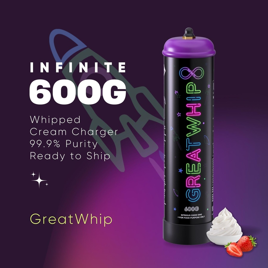 [INTER01676] Great Whip Whipped Cream Charger Cylinder (GRT STRAWBERRY 600)