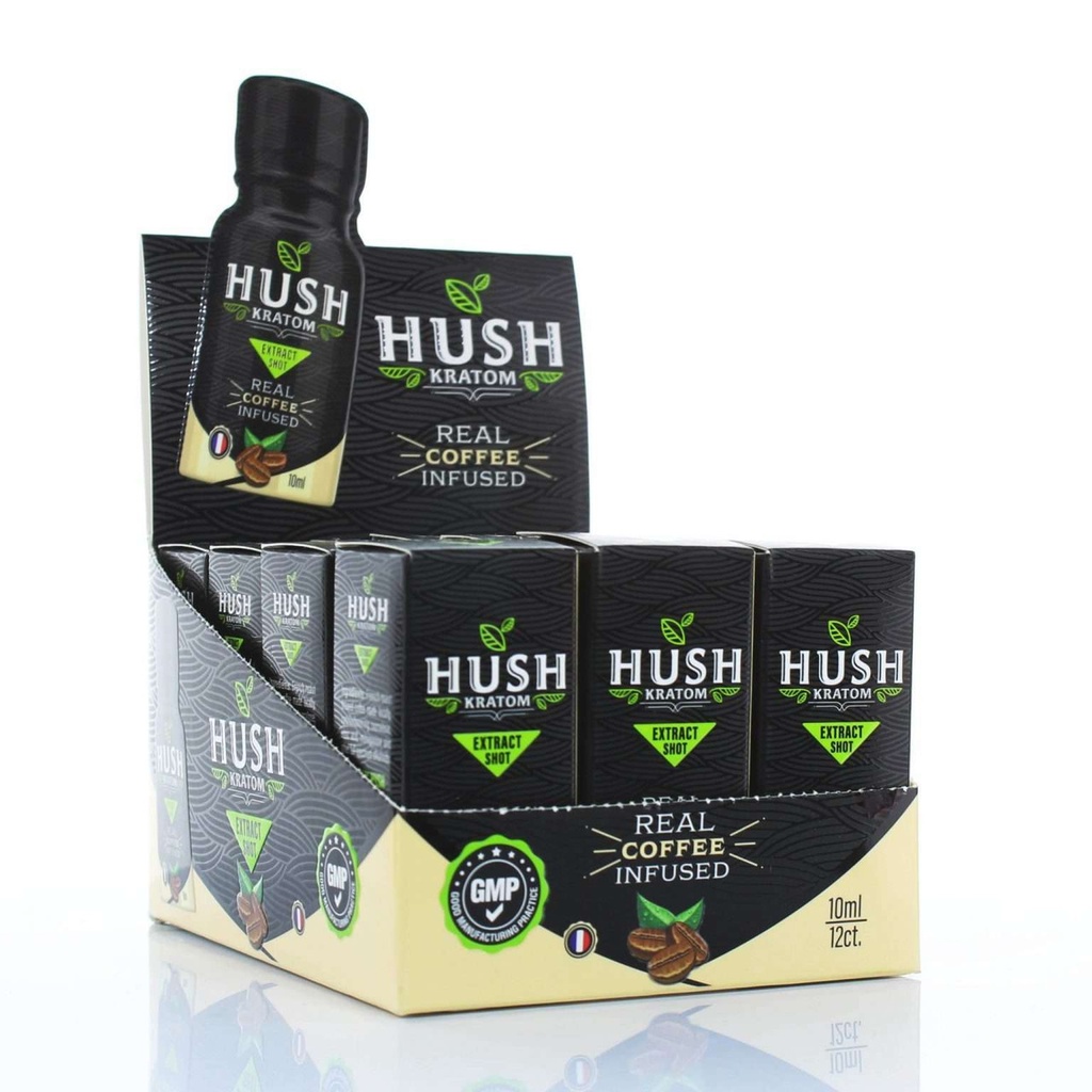 [INTER01880] HUSH KRATOM (HUSH KRFATOM COFFEE SHOTS 12 PK)